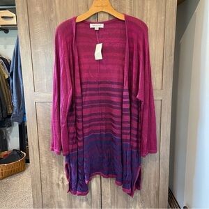 NWT Coldwater Creek 1X Rayon Open Cardigan Long lines